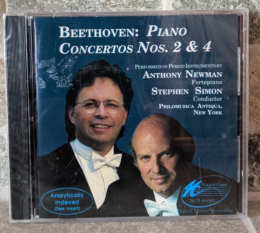 NEW Anthony Newman & Stephen Siimon CD Beethoven Piano Concerts Nos. 2 & 4